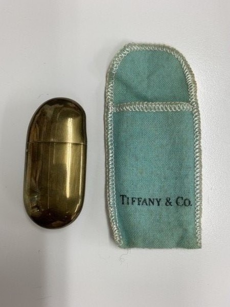 フラワーB ブルーグレイ ティファニーTIFFANY ビーンズオイルライター